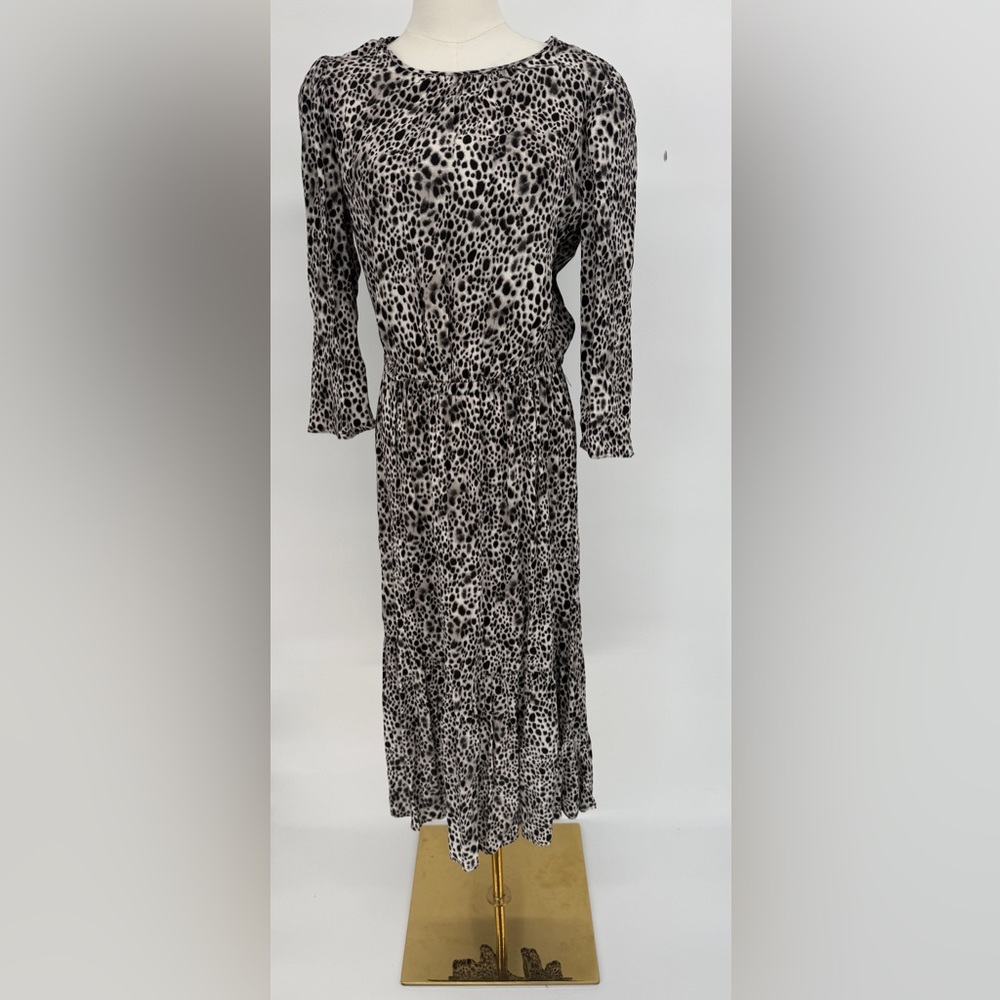 A New Day Black and White Leopard Print Maxi Dress